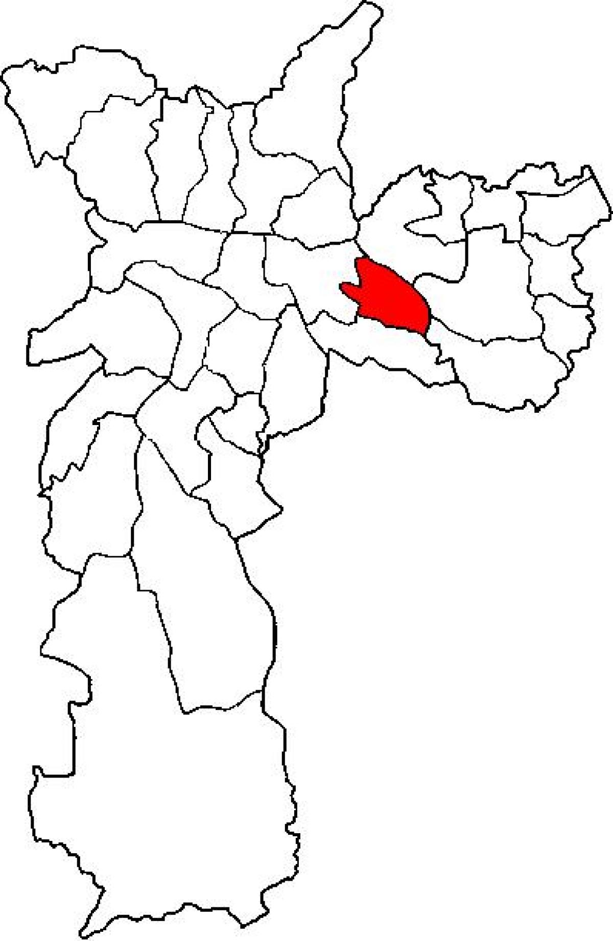 نقشہ کے Aricanduva-ولا فارموسا ذیلی صوبے ساؤ پالو