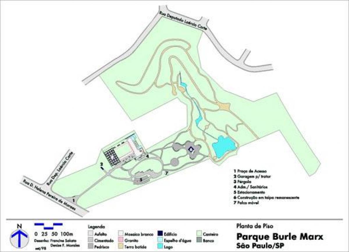 نقشہ کے Burle مارکس پارک