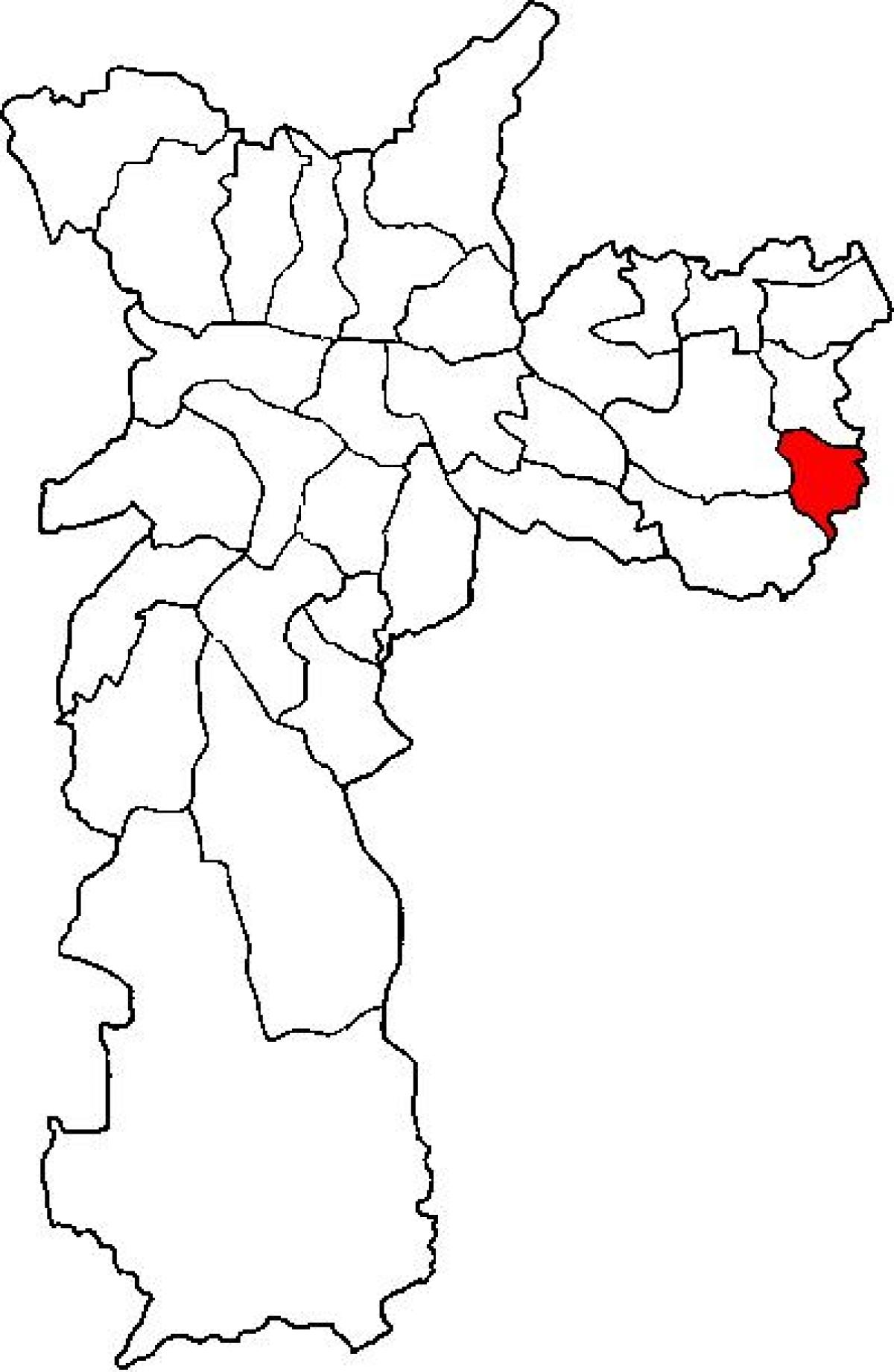 نقشہ کے Cidade Tiradentes ذیلی صوبے ساؤ پالو