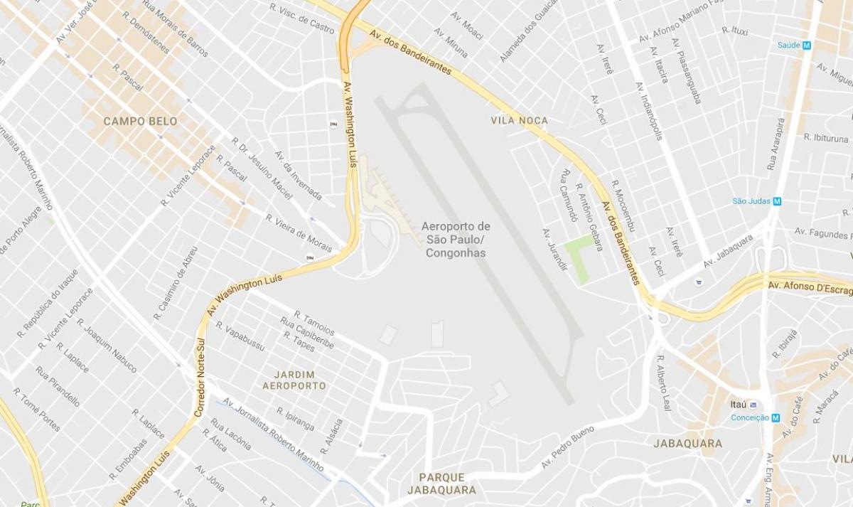 نقشہ کے Congonhas ہوائی اڈے