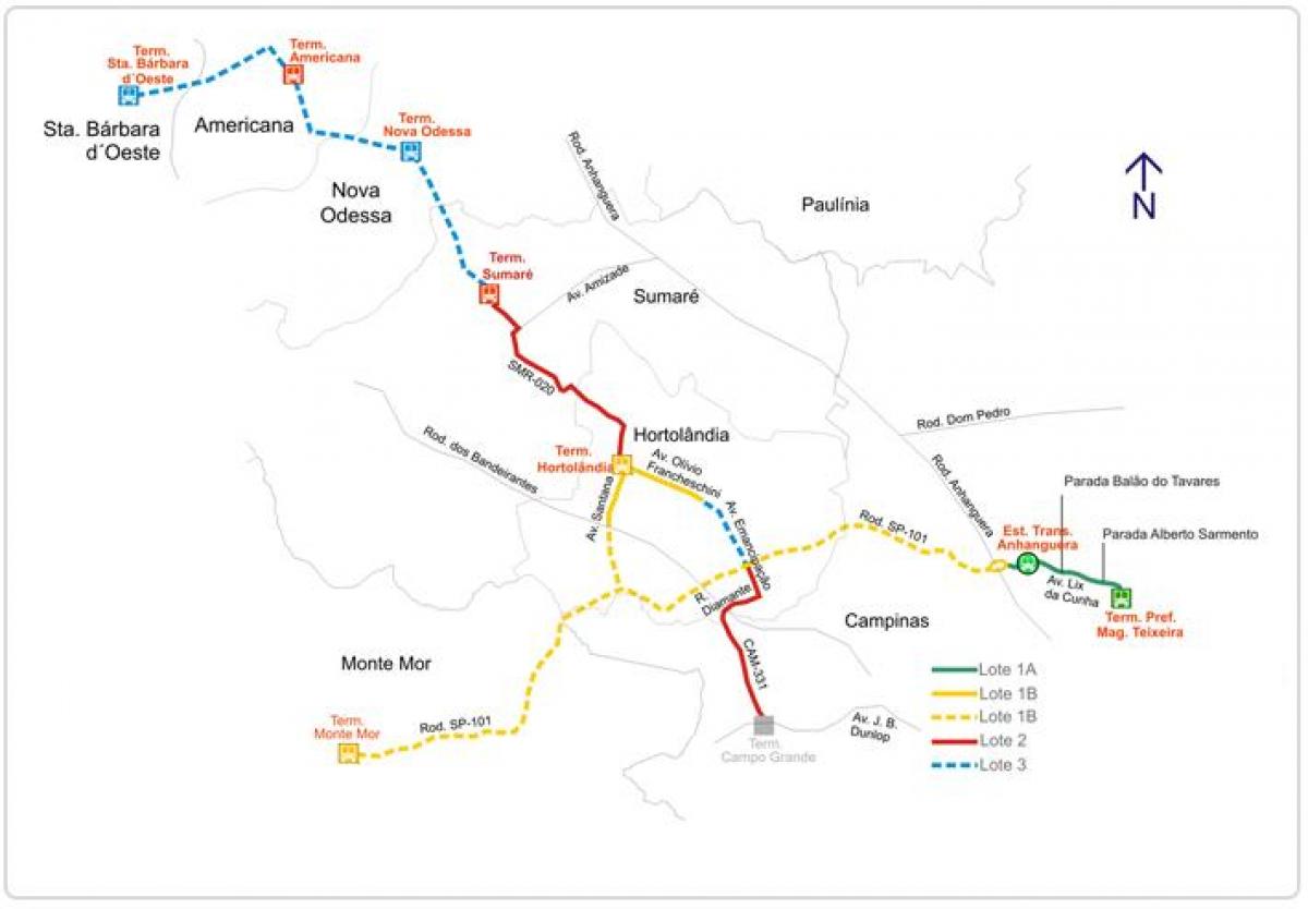 نقشہ کے corredor metropolitano Biléo سوریس