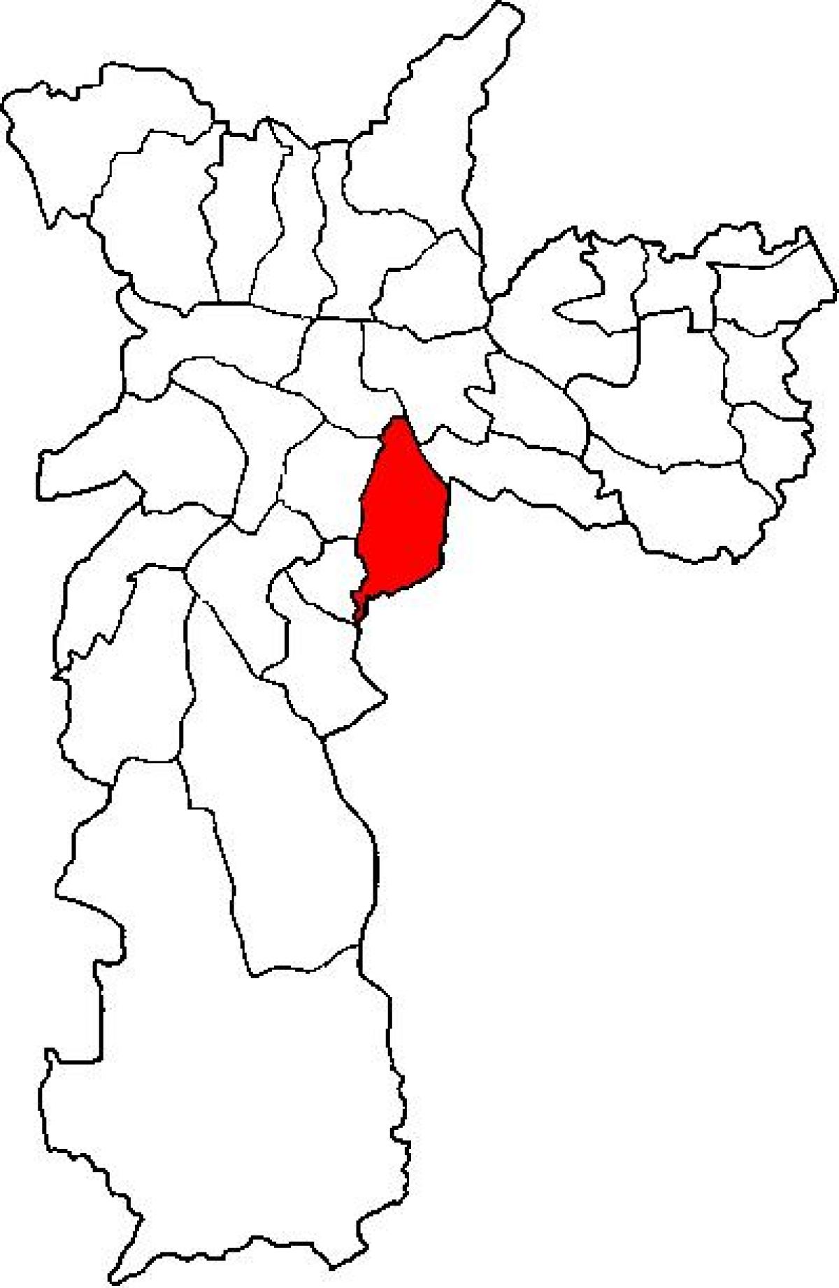 نقشہ کے Ipiranga ذیلی صوبے ساؤ پالو