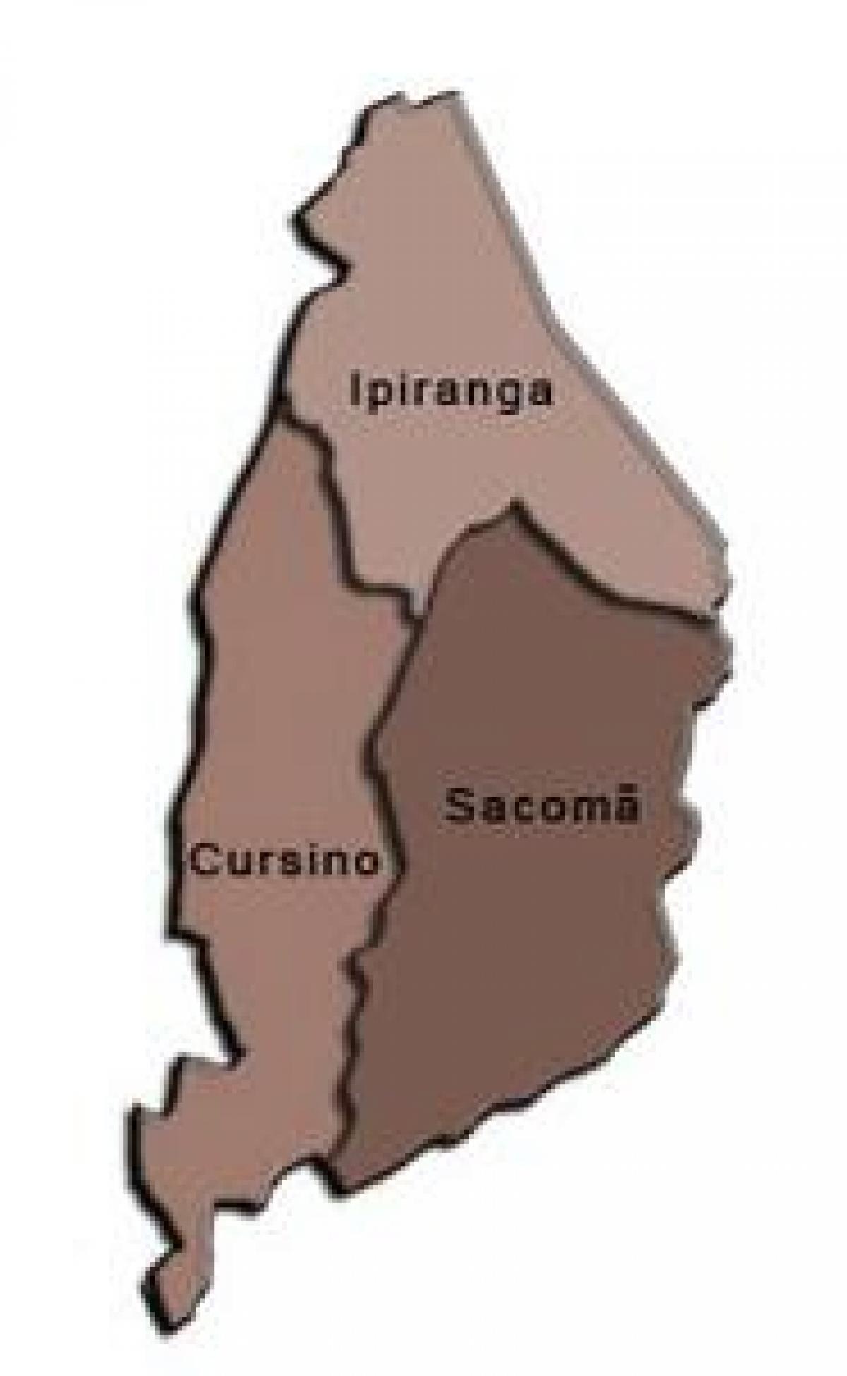 نقشہ کے Ipiranga ذیلی صوبے
