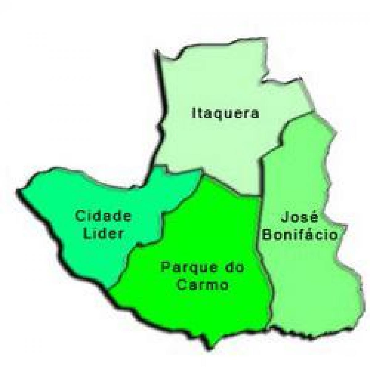 نقشہ کے Itaquera ذیلی صوبے