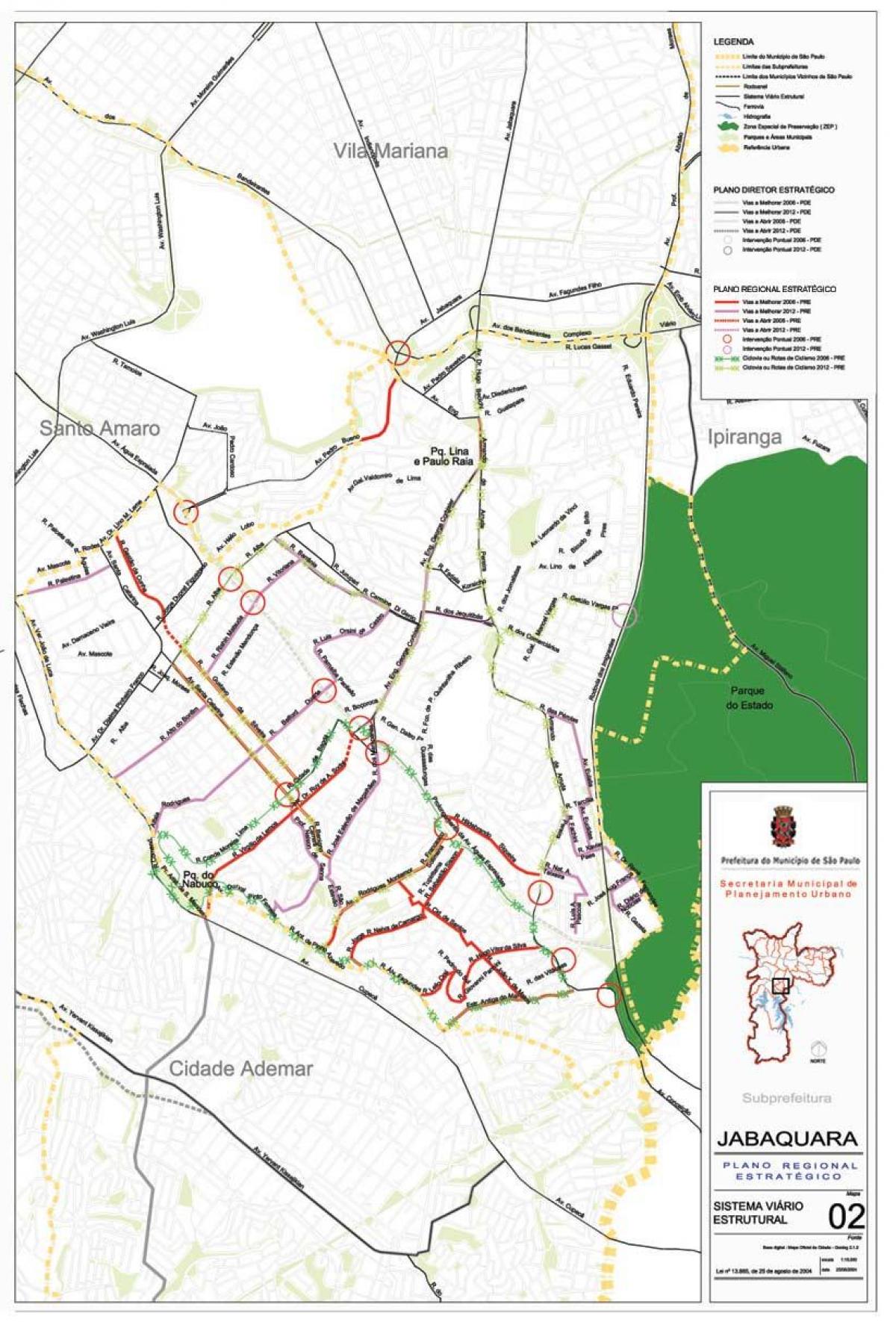 نقشہ کے Jabaquara ساؤ پالو - سڑکوں