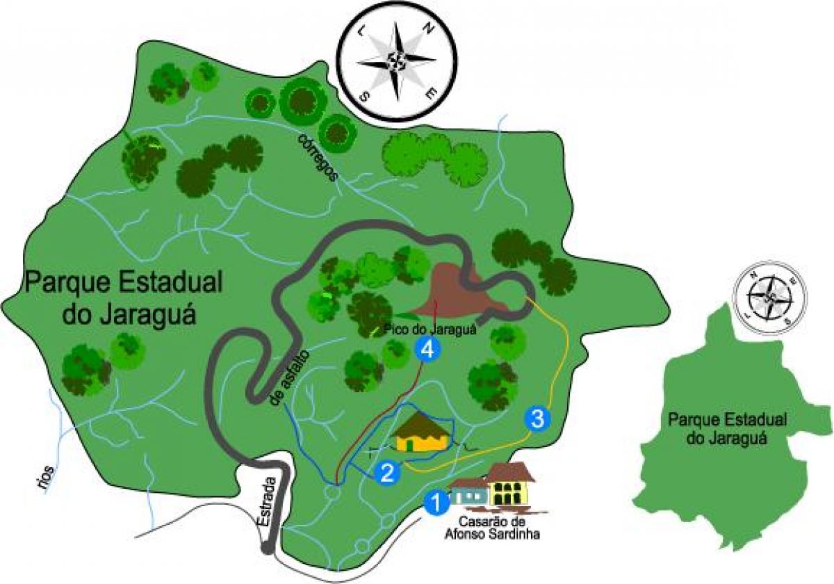 نقشہ کے Jaraguá پارک