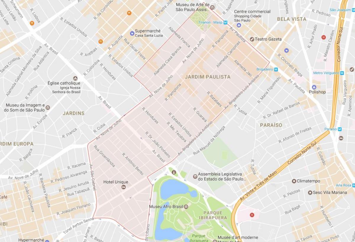 نقشہ کے Jardim Paulista ساؤ پالو