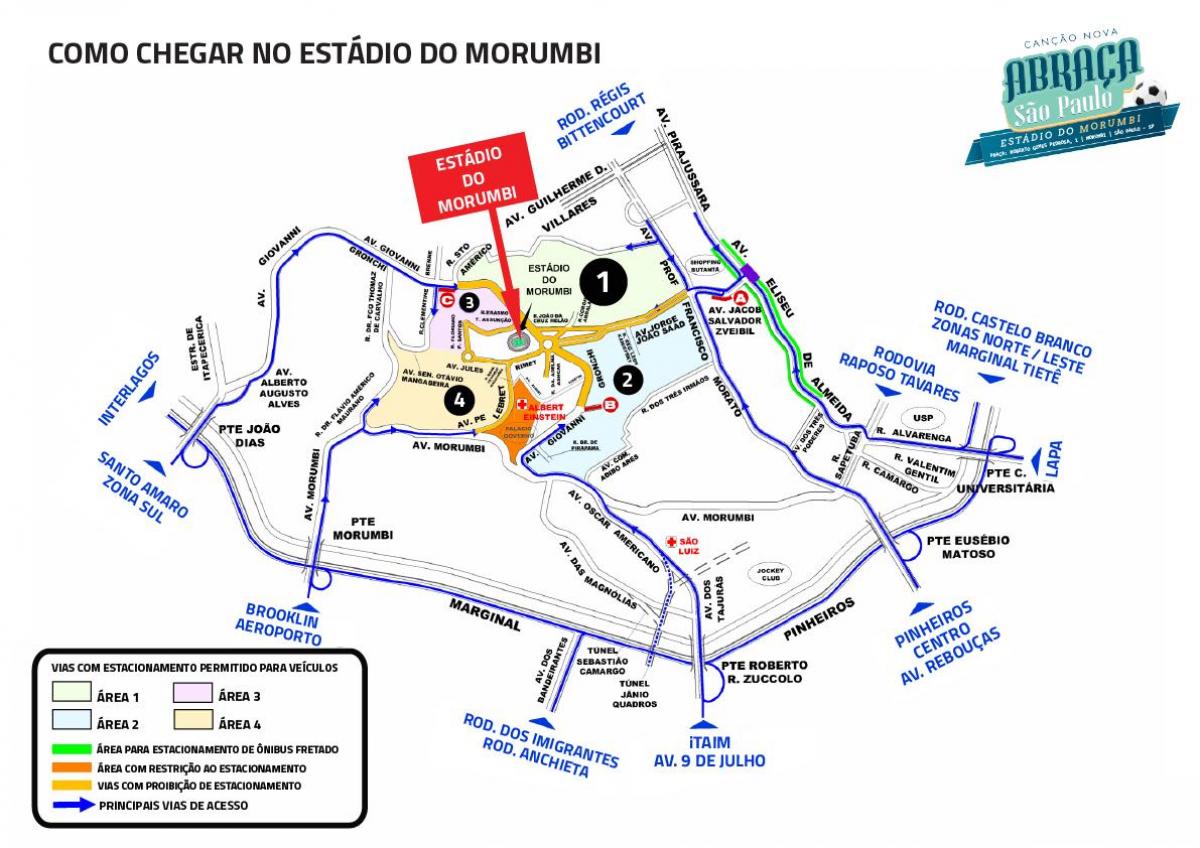 نقشہ کے Morumbi اسٹیڈیم