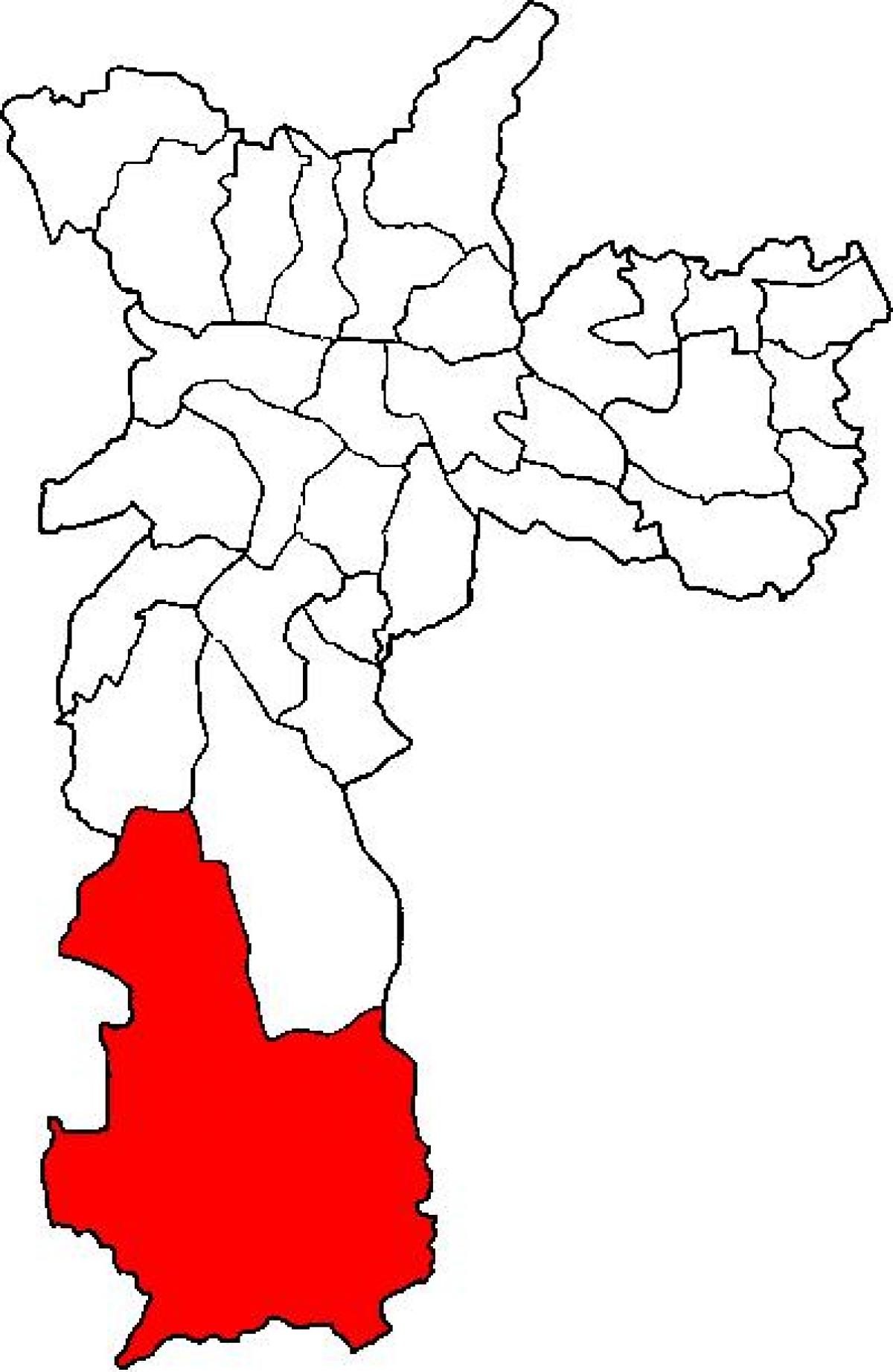 نقشہ کے Parelheiros ذیلی صوبے ساؤ پالو