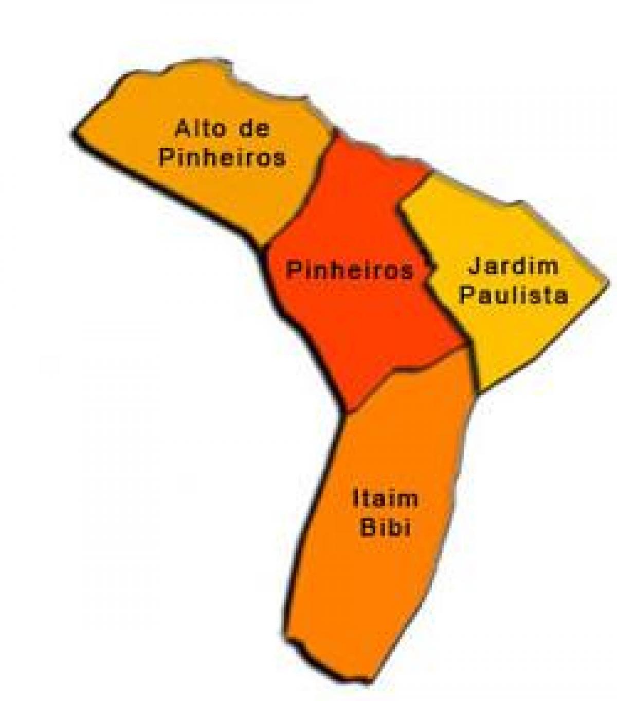 نقشہ کے Pinheiros ذیلی صوبے