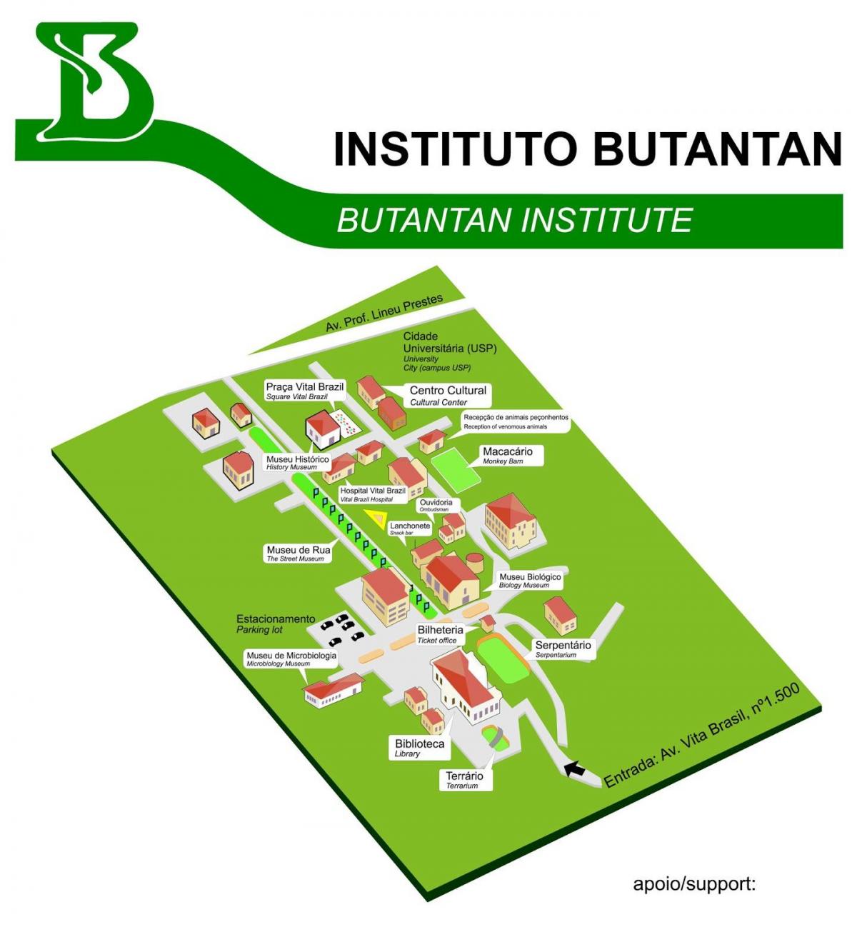 نقشہ کے انسٹی ٹیوٹ Butantan