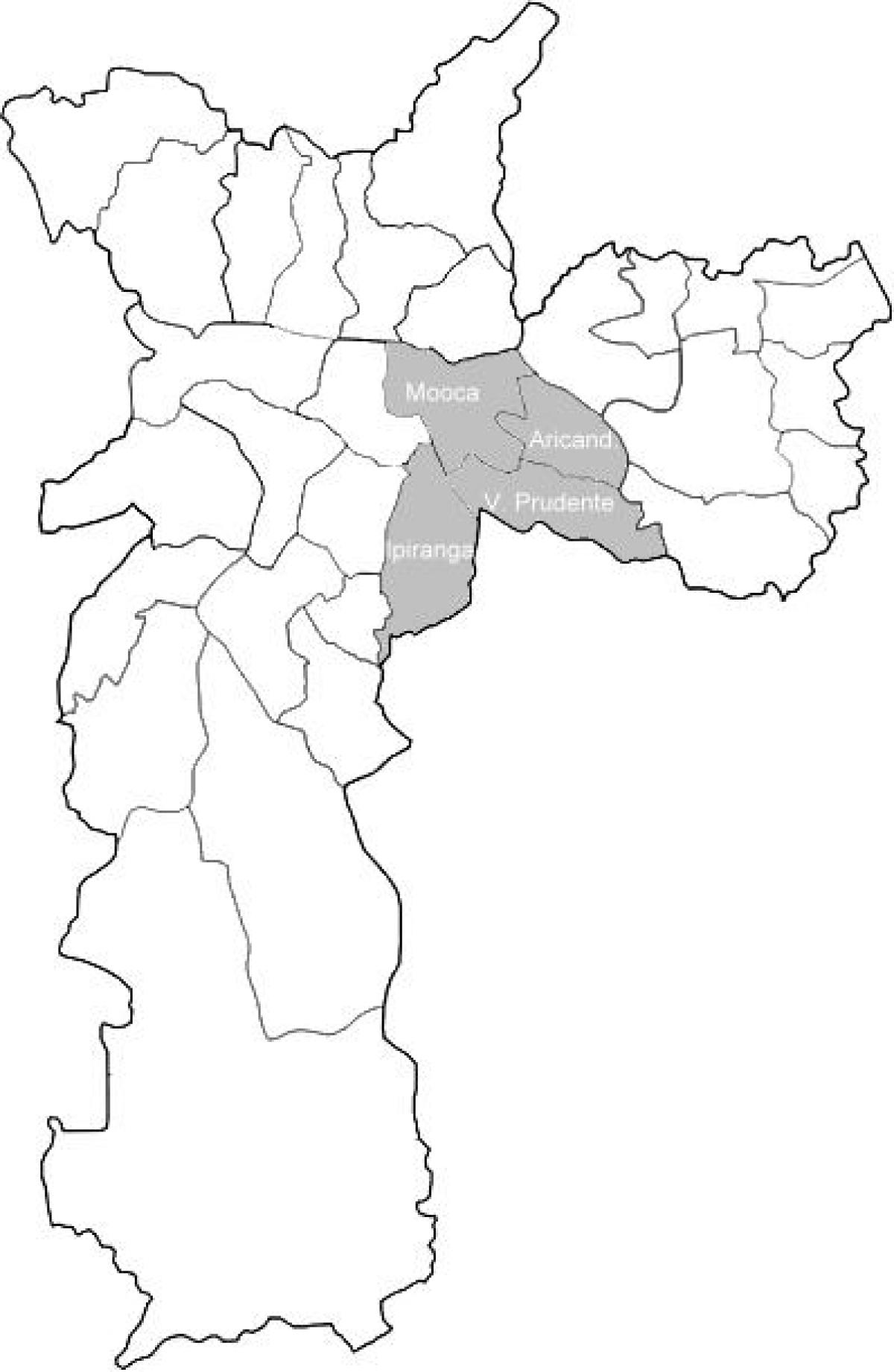 نقشہ کے زون Sudeste ساؤ پالو