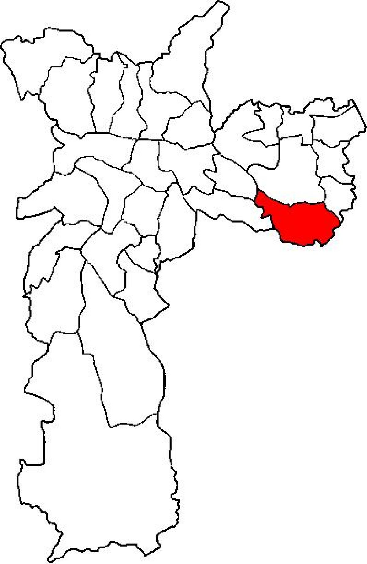 کا نقشہ ساؤ Mateus ذیلی صوبے ساؤ پالو