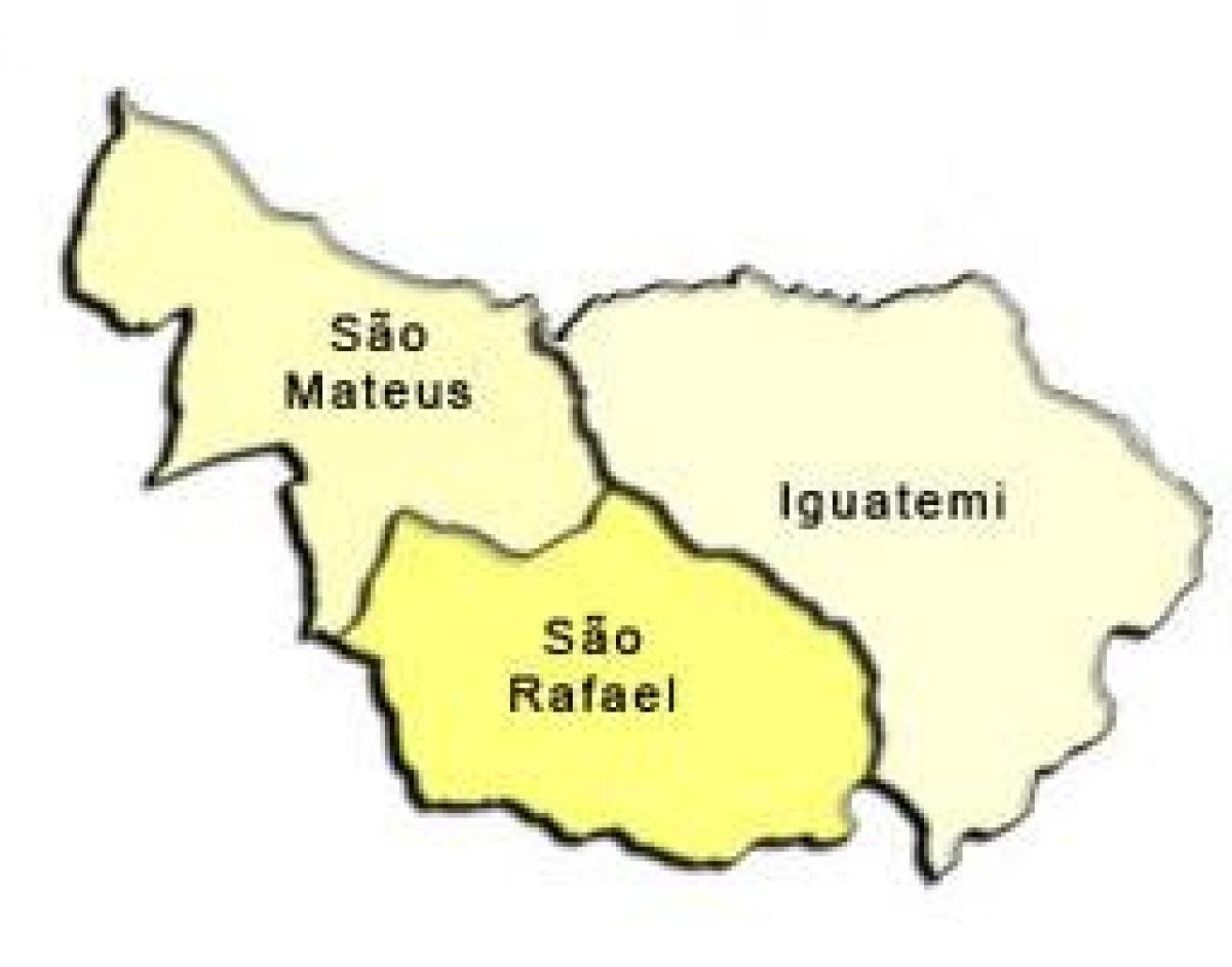 کا نقشہ ساؤ Mateus ذیلی صوبے