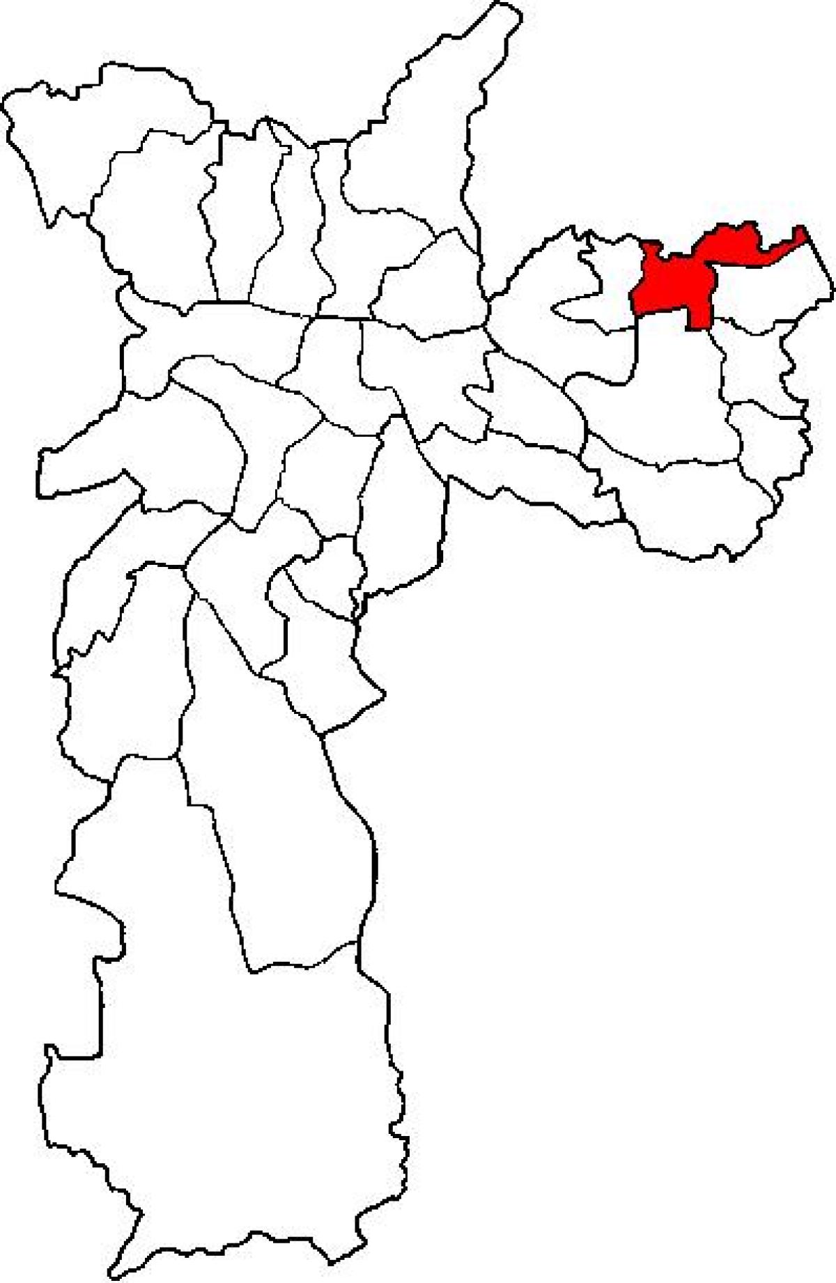 کا نقشہ ساؤ Miguel Paulista ذیلی صوبے ساؤ پالو