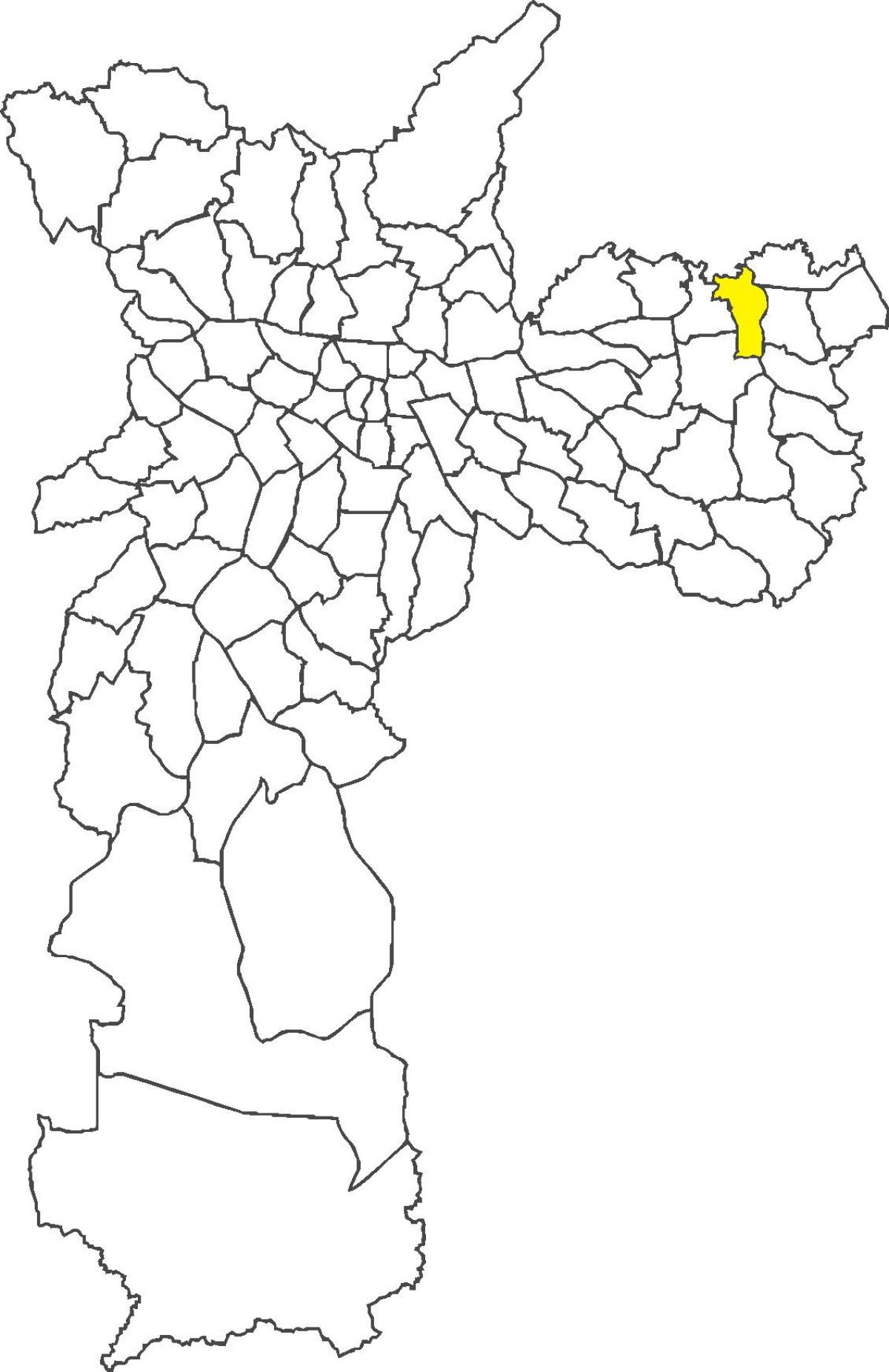 کا نقشہ ساؤ Miguel Paulista ضلع