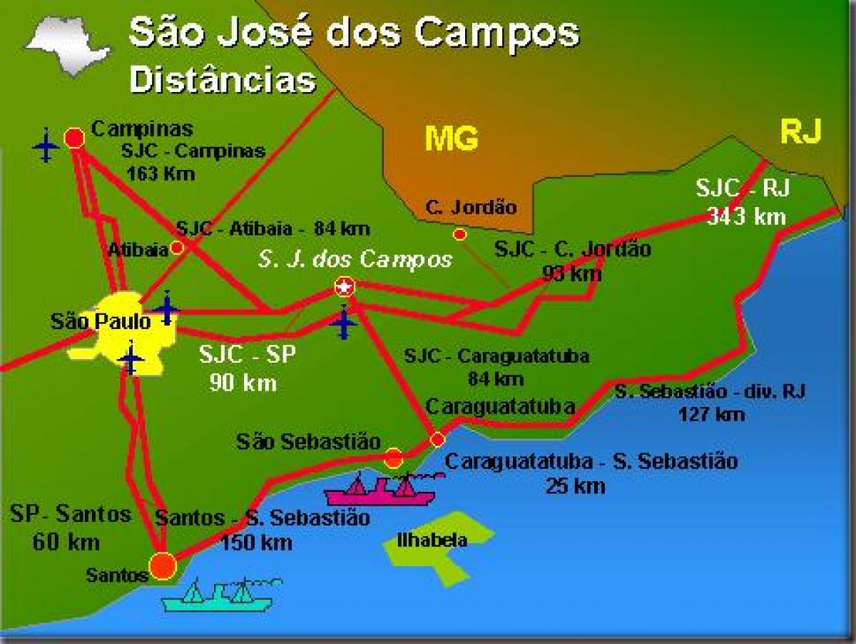 کا نقشہ ساؤ جوس ڈاس Campos ہوائی اڈے