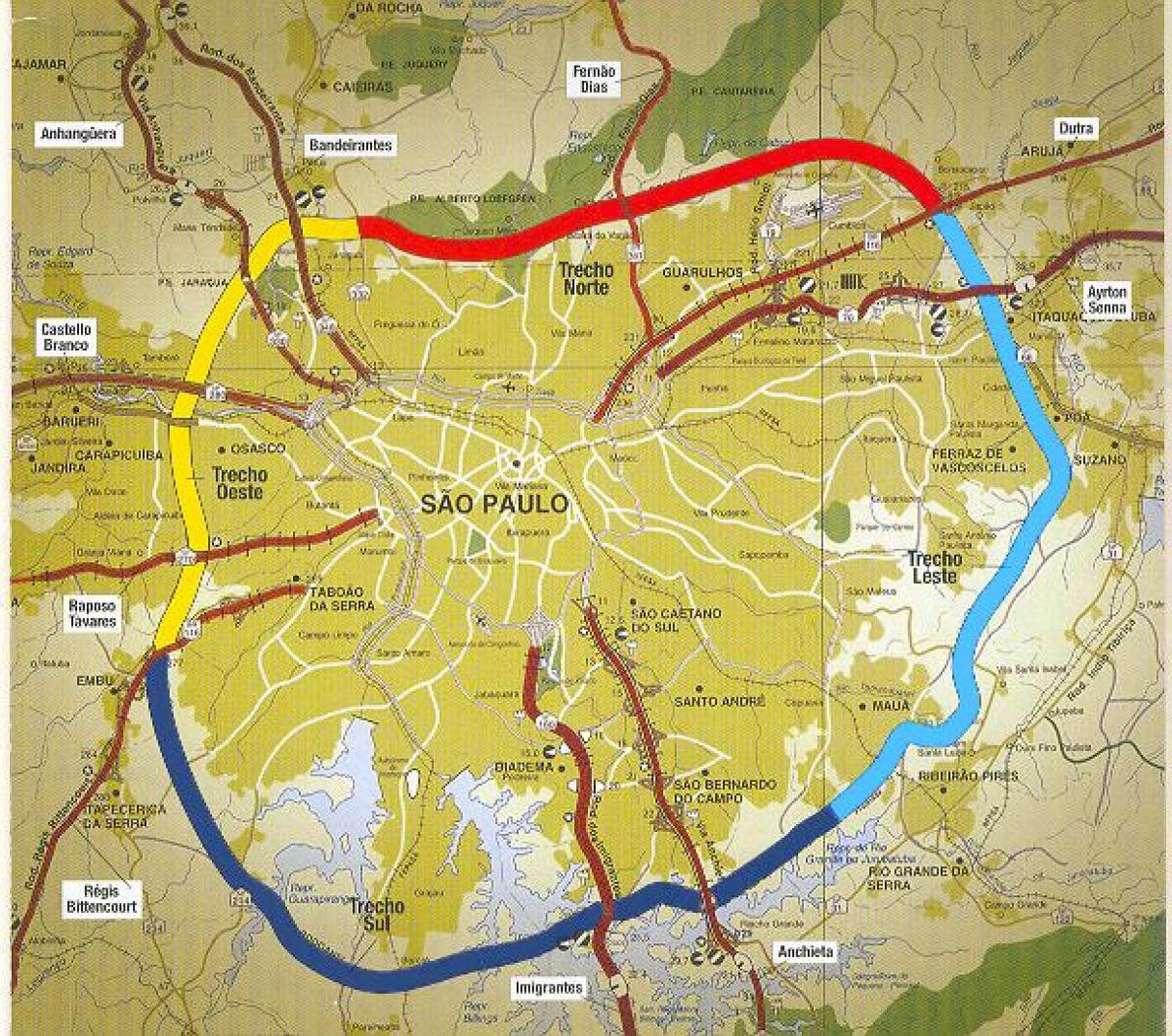 نقشہ کی ساؤ پالو beltway