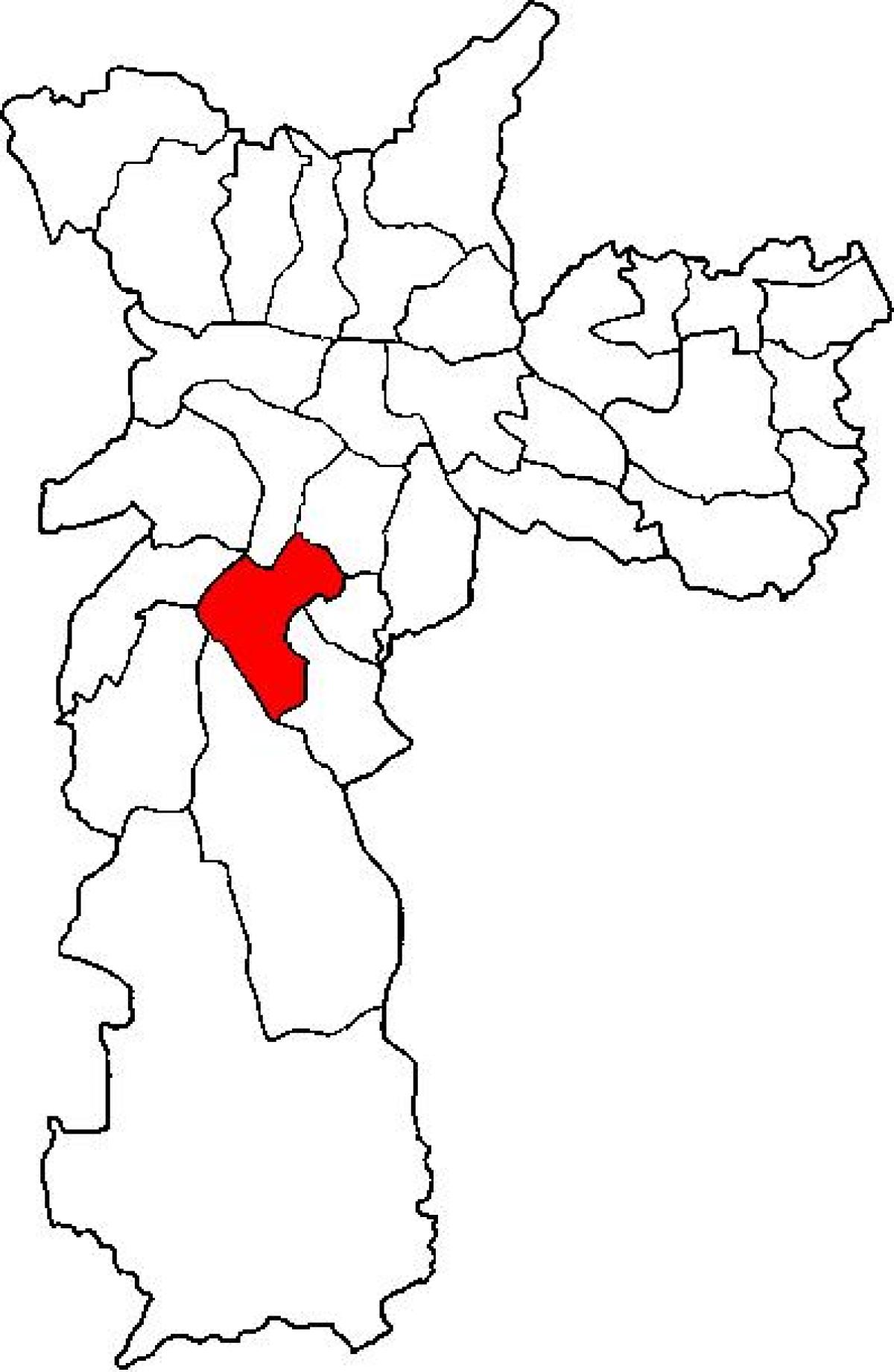 نقشہ کے سینٹو Amaro ذیلی صوبے ساؤ پالو