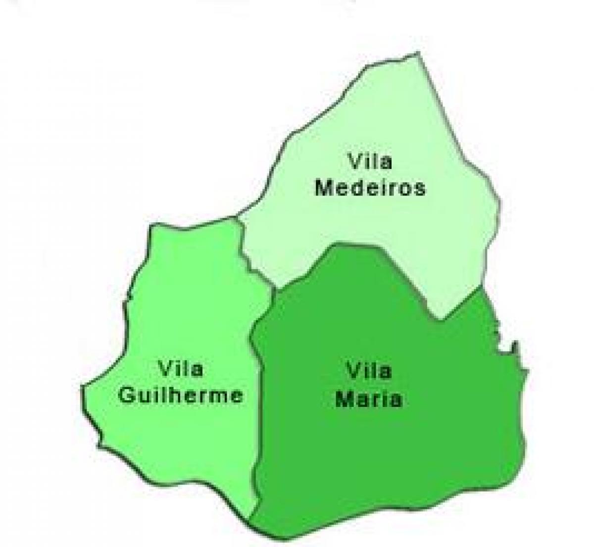 نقشہ کی ولا ماریا ذیلی صوبے