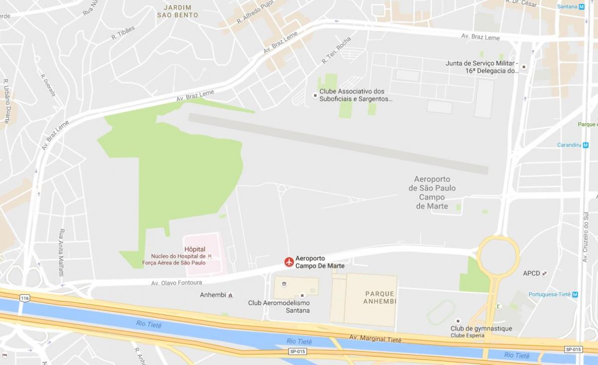نقشہ کے کیمپو ڈی Marte ہوائی اڈے