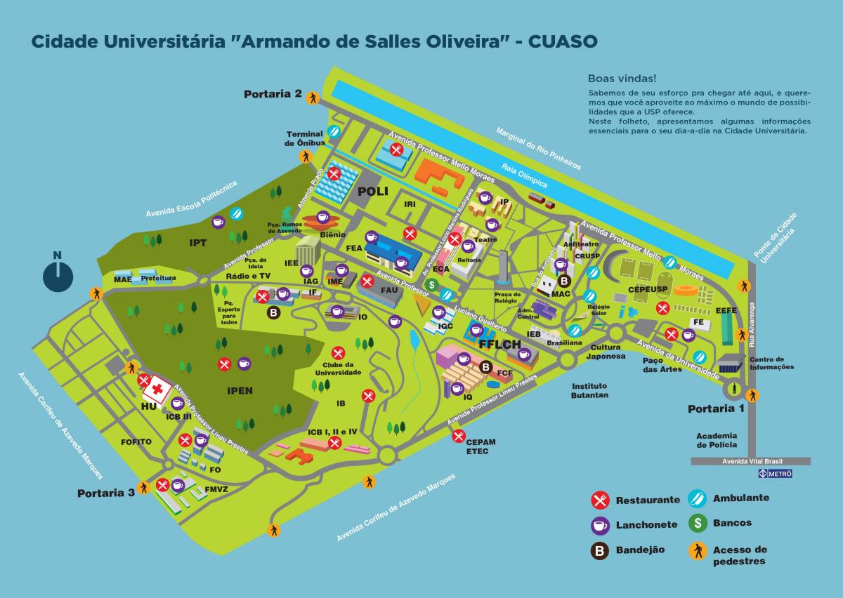 نقشہ یونیورسٹی کی Armando Salles de Oliveira - CUASO