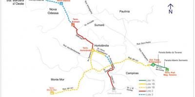 نقشہ کے corredor metropolitano Biléo سوریس