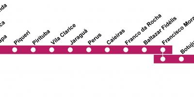 نقشہ کے CPTM ساؤ پالو - Line 7 - روبی