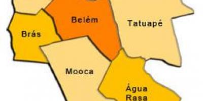 نقشہ کے Mooca ذیلی صوبے