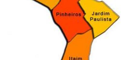 نقشہ کے Pinheiros ذیلی صوبے