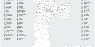 نقشہ کے اضلاع ساؤ پالو
