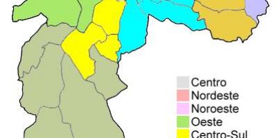 نقشہ کے انتظامی علاقوں میں ساؤ پالو