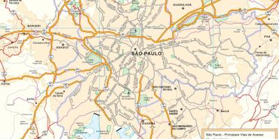 کے نقشے تک رسائی سڑکوں ساؤ پالو