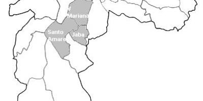 نقشہ کے زون Centro-Sul ساؤ پالو
