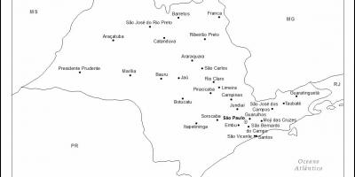نقشہ کی ساؤ پالو - کنواری اہم شہروں میں