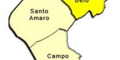 نقشہ کے سینٹو Amaro ذیلی صوبے