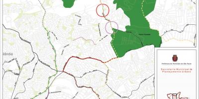 نقشہ کے کاسا وردے ساؤ پالو - سڑکوں
