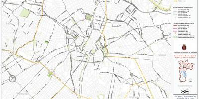 نقشہ کے کیتیڈرل ساؤ پالو - سڑکوں