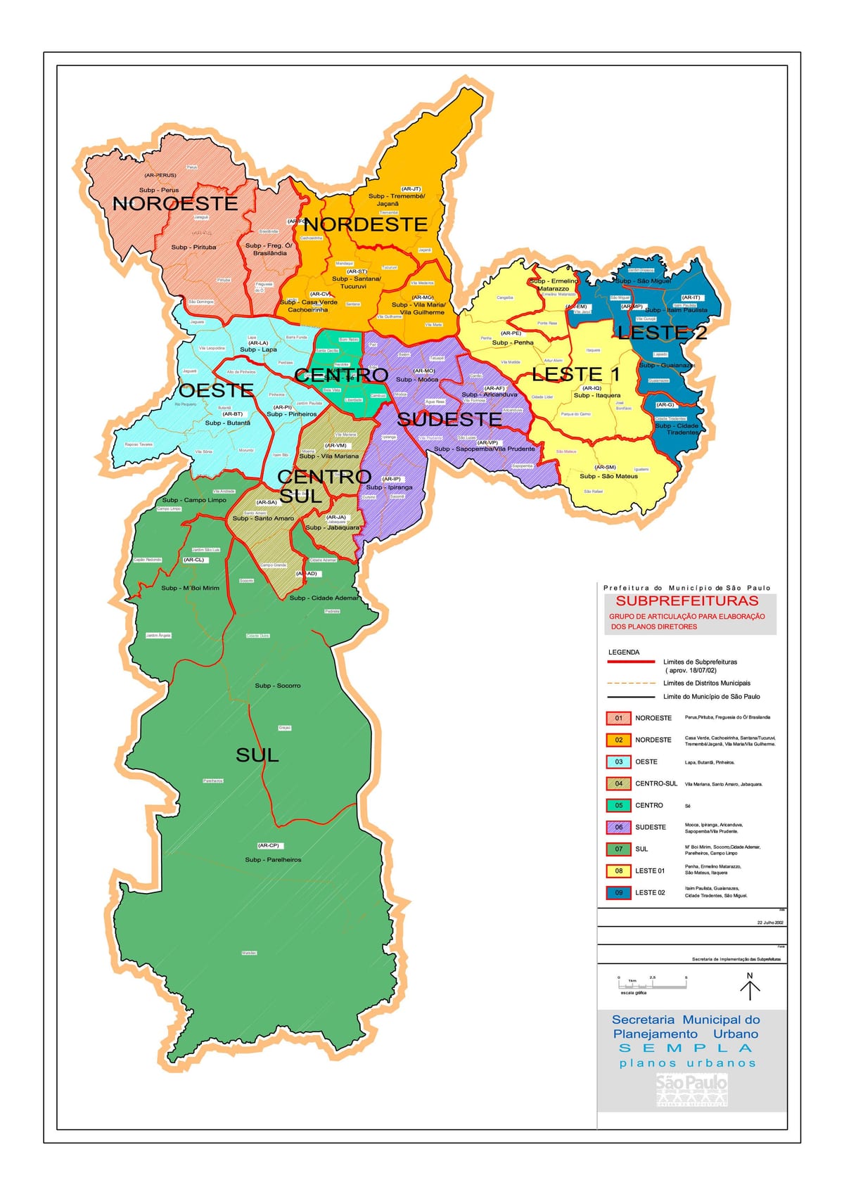 نقشہ کے علاقوں ساؤ پالو