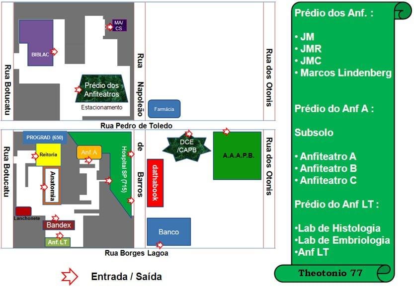 نقشہ کے وفاقی جامعہ ساؤ پالو - UNIFESP