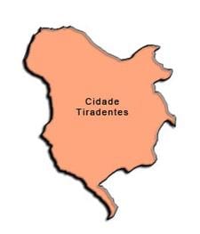 نقشہ کے Cidade Tiradentes ذیلی صوبے