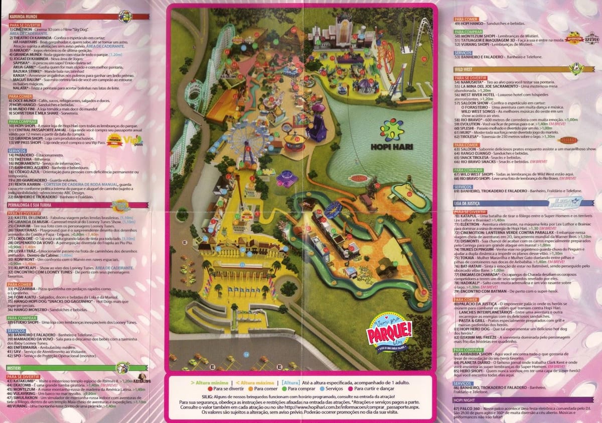 نقشہ کے Hopi Hari