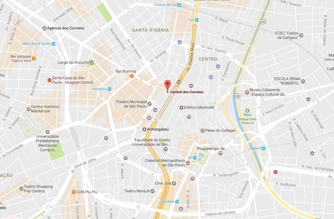 نقشہ کے Palácio dos Correios ساؤ پالو