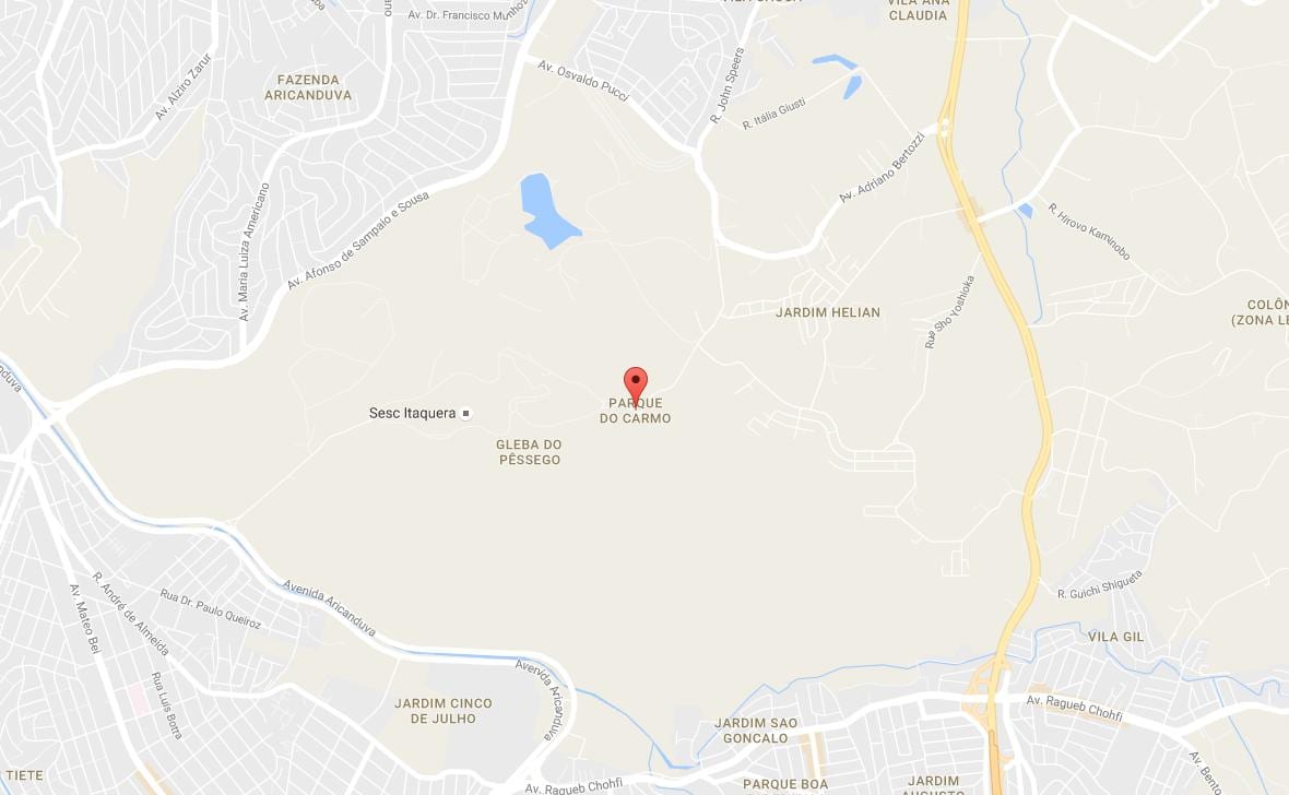 نقشہ کے Parque کرتے Carmo ساؤ پالو