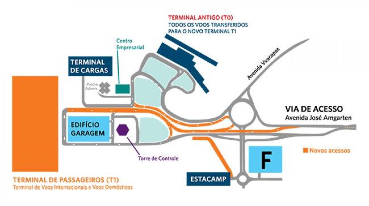 نقشہ کے بین الاقوامی ہوائی اڈے Viracopos پارکنگ