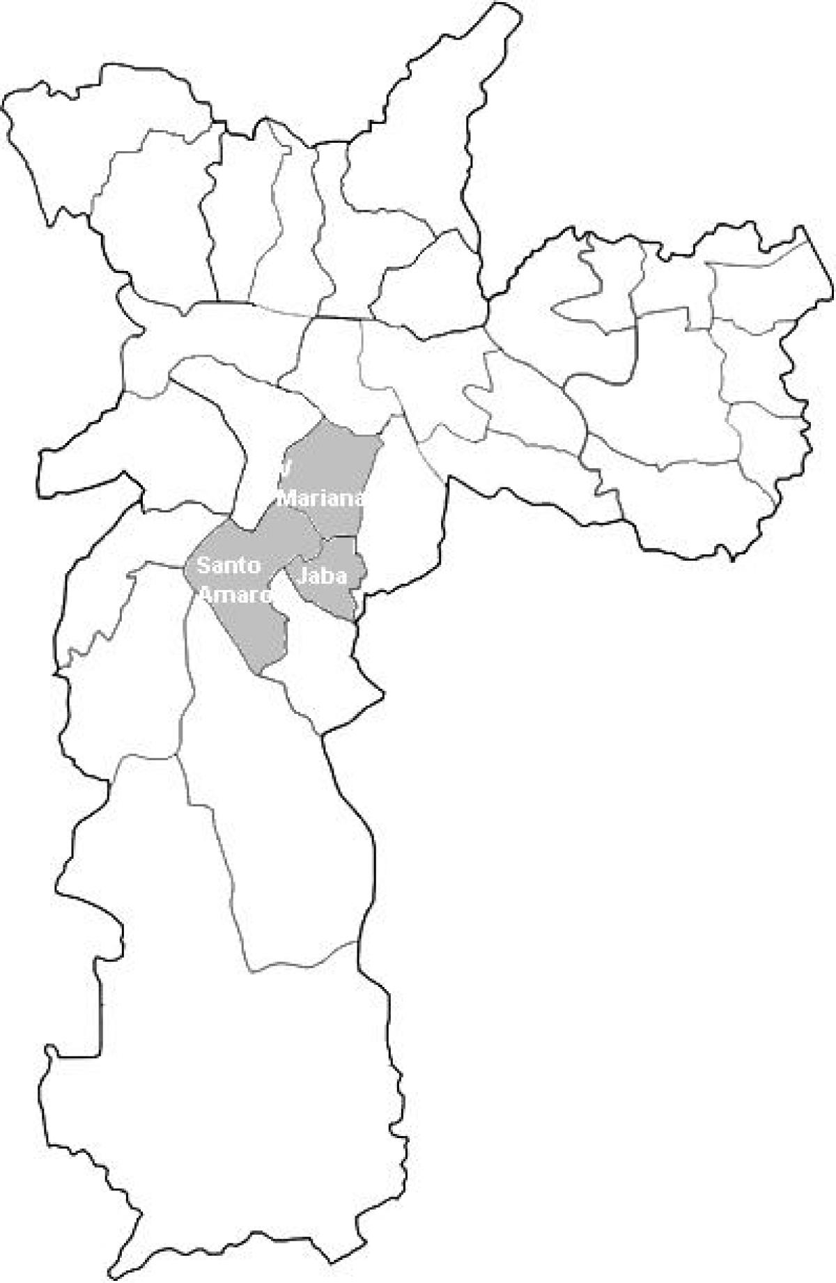 نقشہ کے زون Centro-Sul ساؤ پالو