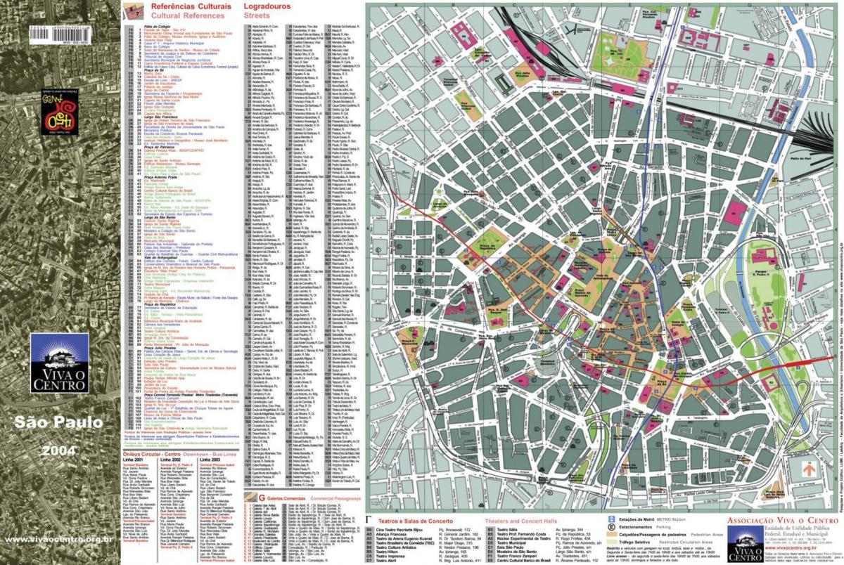 نقشہ کی ساؤ پالو شہر کے مرکز میں