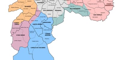 نقشہ کے انتظامی زون کی ساؤ پالو