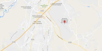نقشہ کے بین الاقوامی ہوائی اڈے ساؤ جوس ڈاس Campos