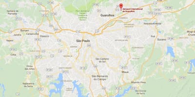 نقشہ کے بین الاقوامی ہوائی اڈے Guarulhos